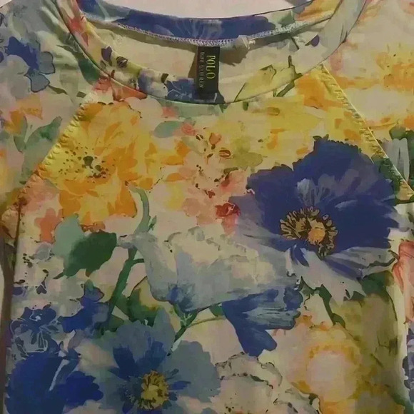 Polo Ralph Lauren Kids Girls Swim Shirt size S 7 Floral Long Sleeve Rashguard - Picture 3 of 6